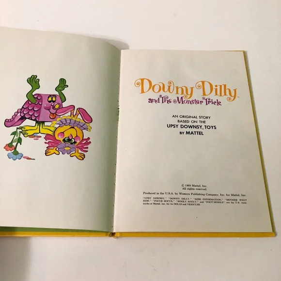 Vintage 1969 Mattel Upsy Downsy Downy Dilly Playset with Board and Book - Picture 4 of 16